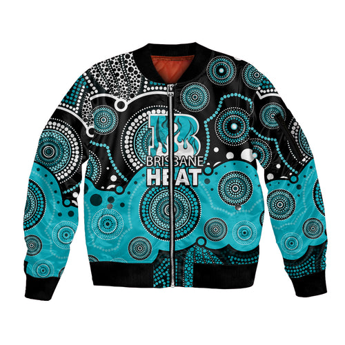 custom-text-and-number-brisbane-heat-bbl-sleeve-zip-bomber-jacket-aboriginal-patterns