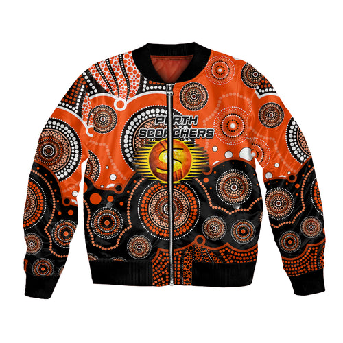 custom-text-and-number-perth-scorchers-bbl-bomber-jacket-aboriginal-patterns