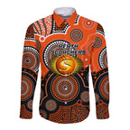 custom-text-and-number-perth-scorchers-bbl-long-sleeve-button-shirt-aboriginal-patterns