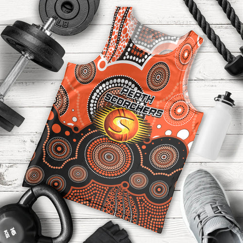 custom-text-and-number-perth-scorchers-bbl-men-tank-top-aboriginal-patterns