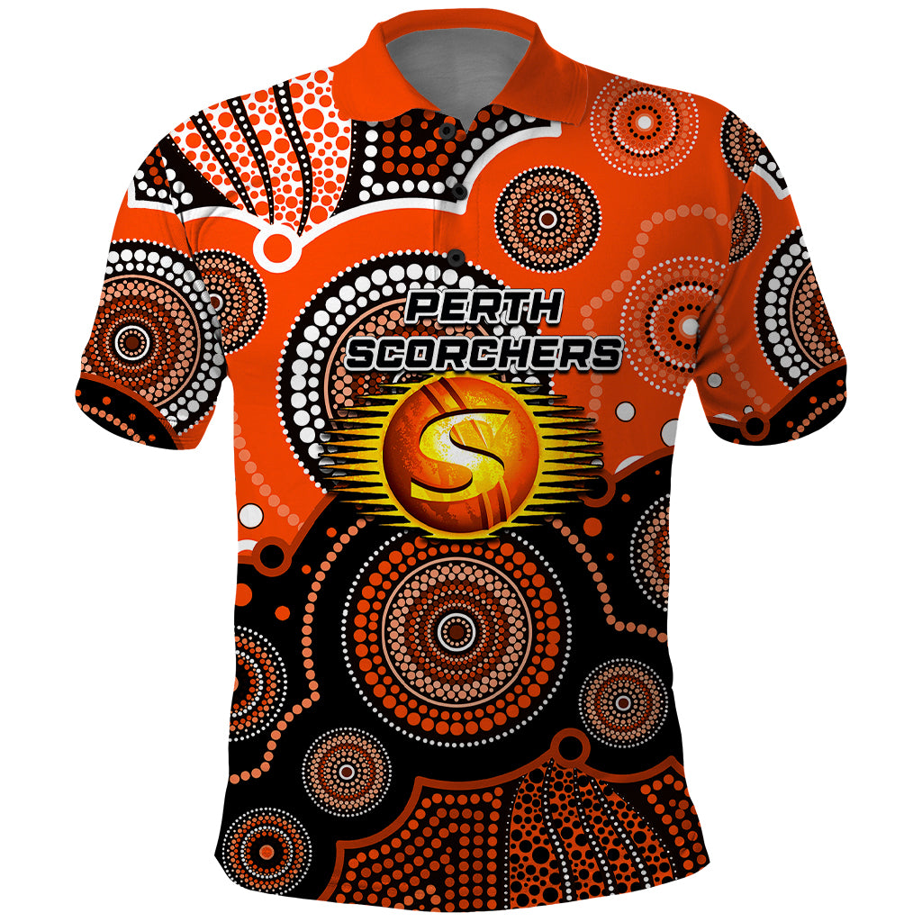 custom-text-and-number-perth-scorchers-bbl-polo-shirt-aboriginal-patterns