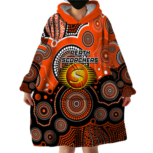 custom-text-and-number-perth-scorchers-bbl-wearable-blanket-hoodie-aboriginal-patterns