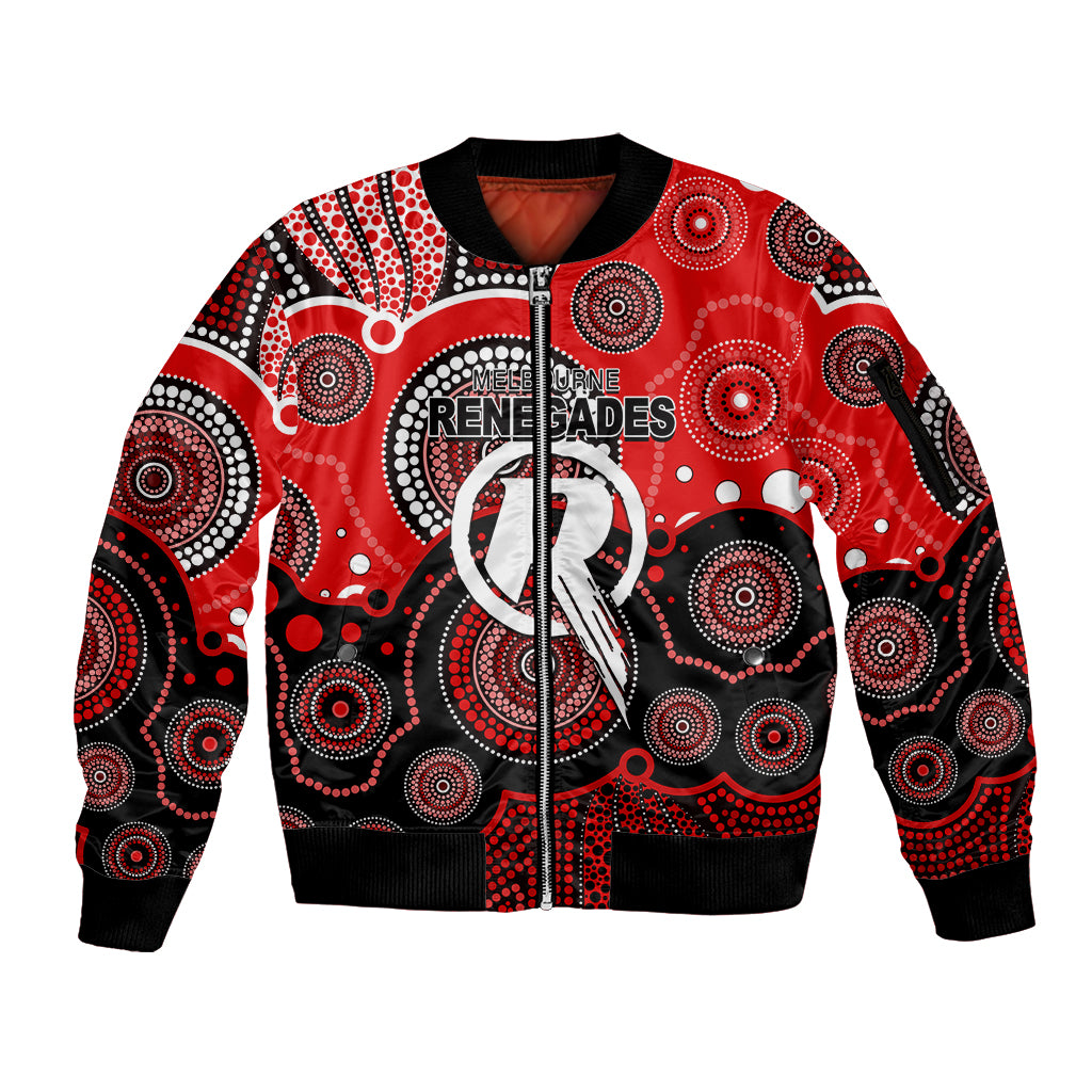 custom-text-and-number-renegades-bbl-sleeve-zip-bomber-jacket-aboriginal-patterns