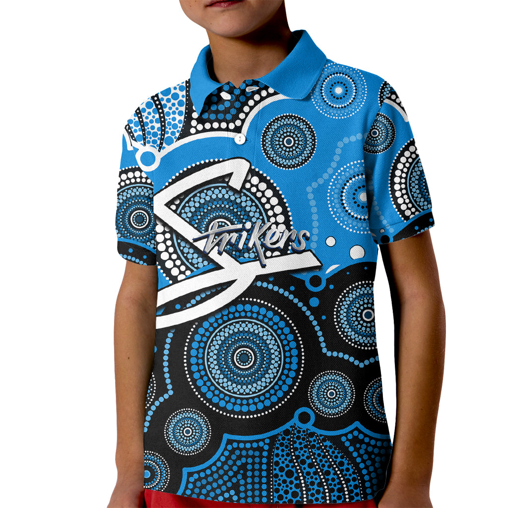 custom-text-and-number-strikers-bbl-kid-polo-shirt-aboriginal-patterns