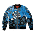custom-text-and-number-strikers-bbl-sleeve-zip-bomber-jacket-aboriginal-patterns