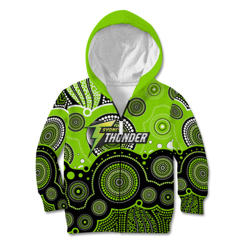custom-text-and-number-thunders-bbl-kid-hoodie-aboriginal-patterns