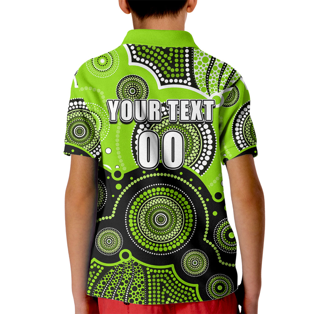 custom-text-and-number-thunders-bbl-kid-polo-shirt-aboriginal-patterns