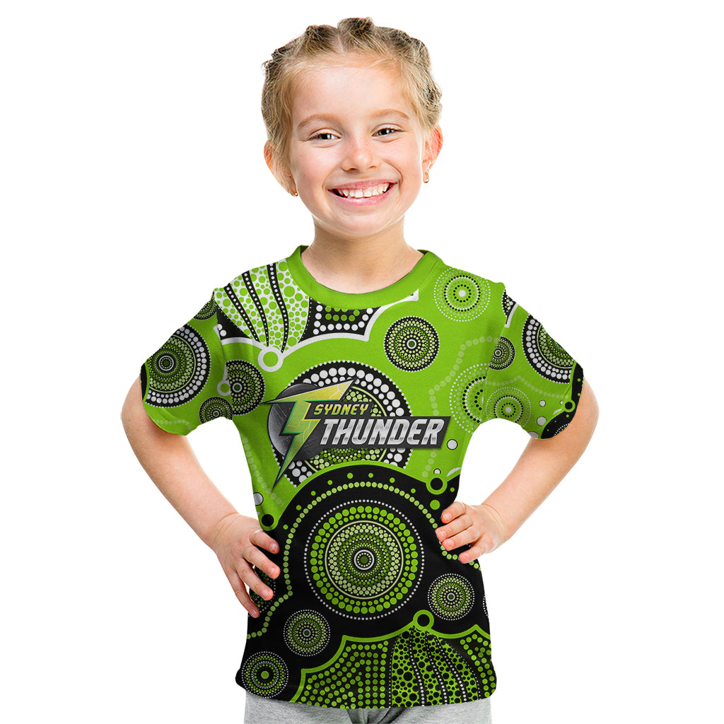 custom-text-and-number-thunders-bbl-kid-t-shirt-aboriginal-patterns