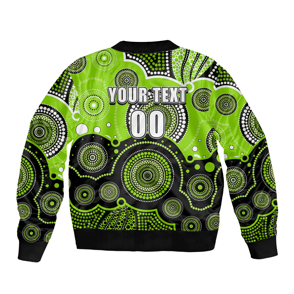 custom-text-and-number-thunders-bbl-sleeve-zip-bomber-jacket-aboriginal-patterns