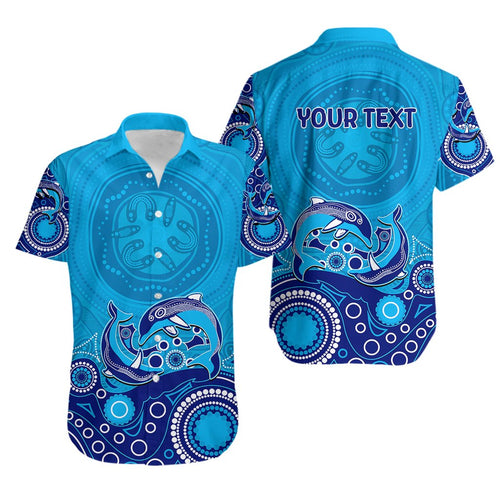 australia-aboriginal-hawaiian-shirt-dolphin-light-blue