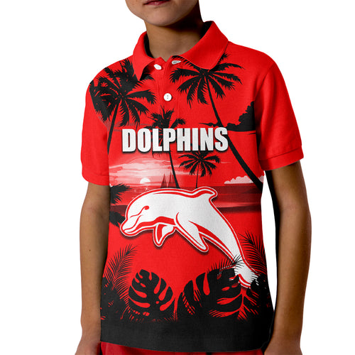 nrl-dolphins-kid-polo-shirt-summer-vibe-style