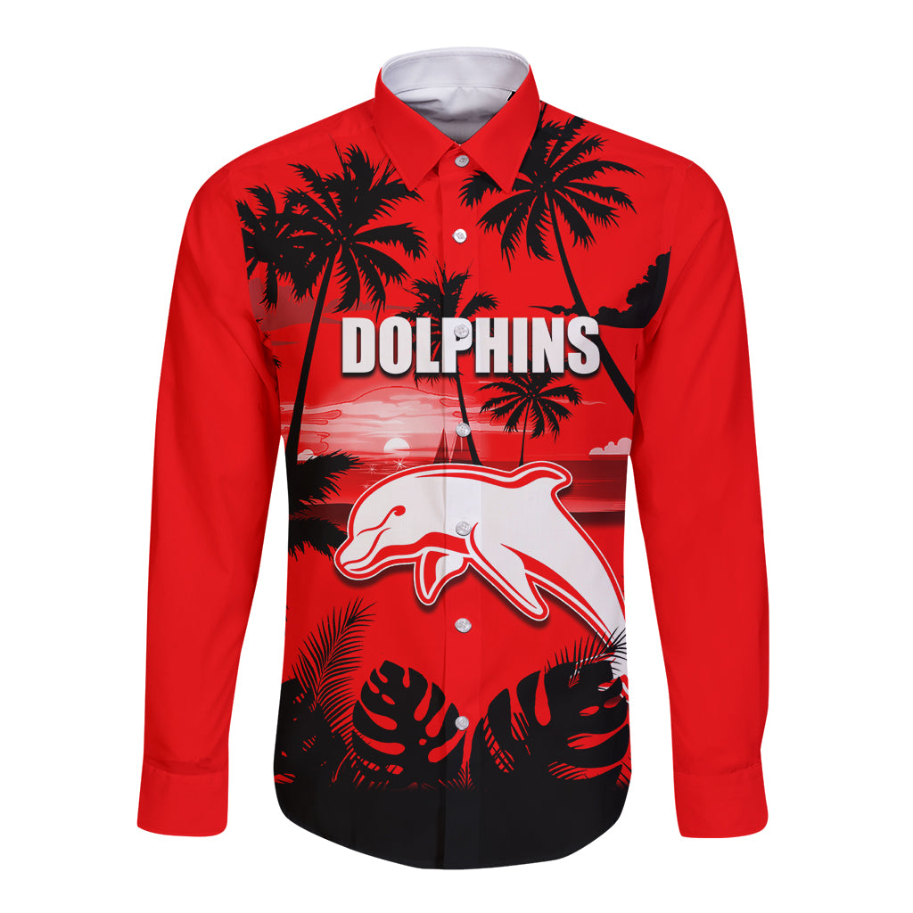 nrl-dolphins-long-sleeve-button-shirt-summer-vibe-style