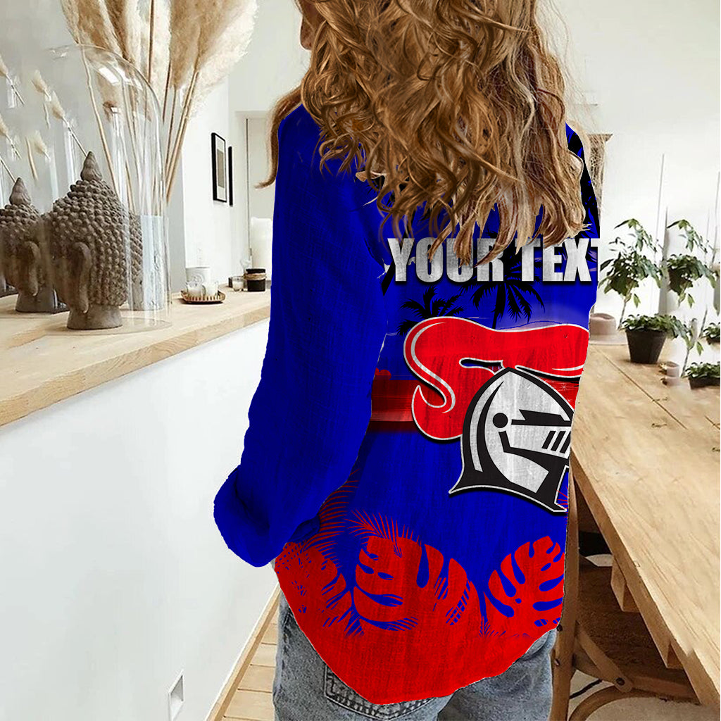 nrl-knights-women-casual-shirt-summer-vibe-style