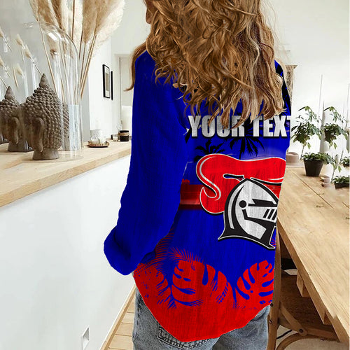 nrl-knights-women-casual-shirt-summer-vibe-style