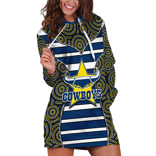 nrl-cowboys-hoodie-dress-mix-dot-aboriginal