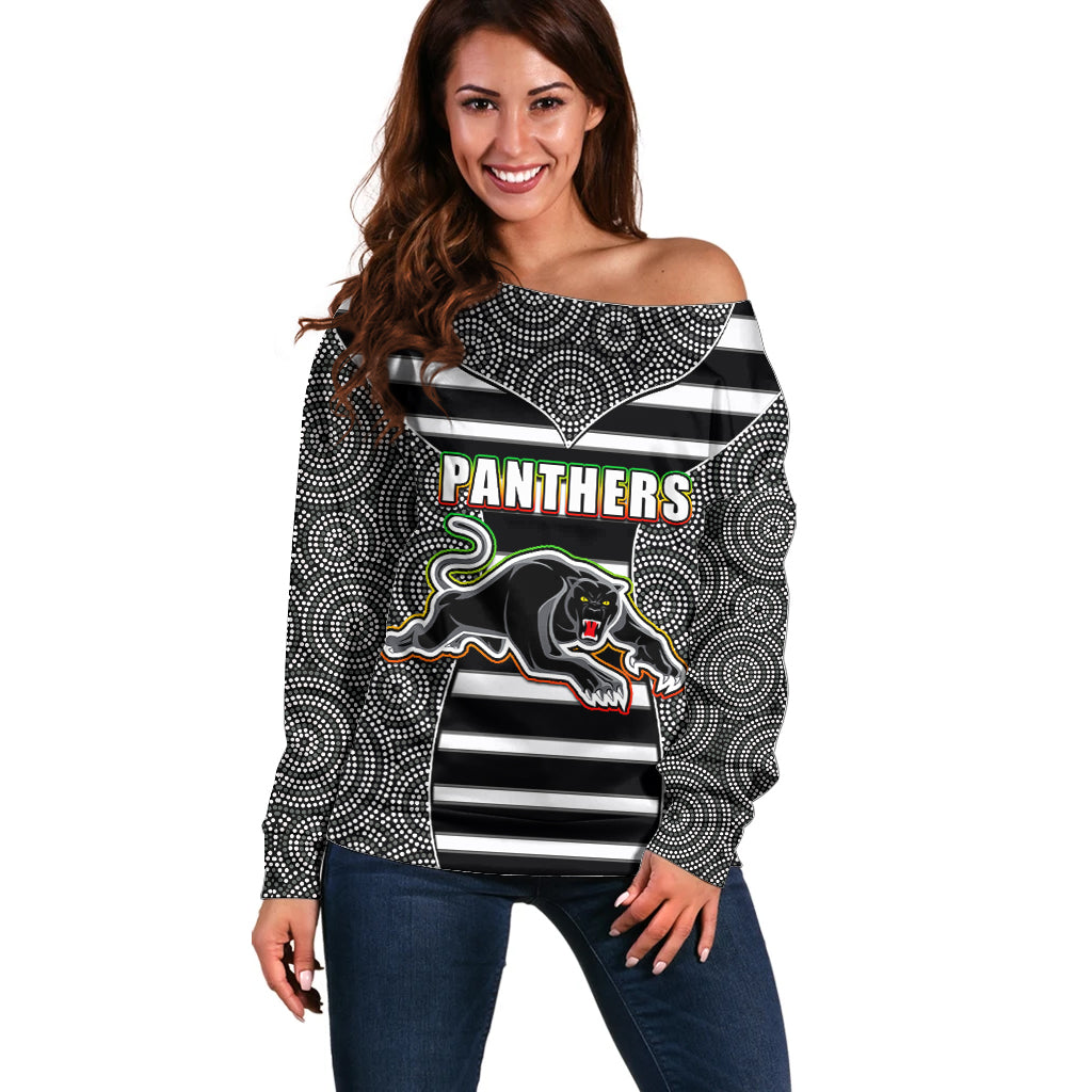 nrl-panthers-off-shoulder-sweater-mix-dot-aboriginal-black-version