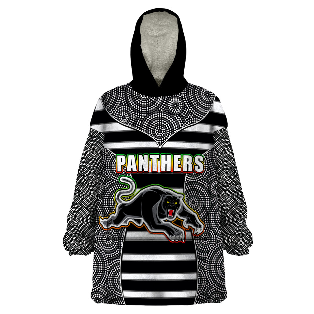 nrl-panthers-wearable-blanket-hoodie-mix-dot-aboriginal-black-version