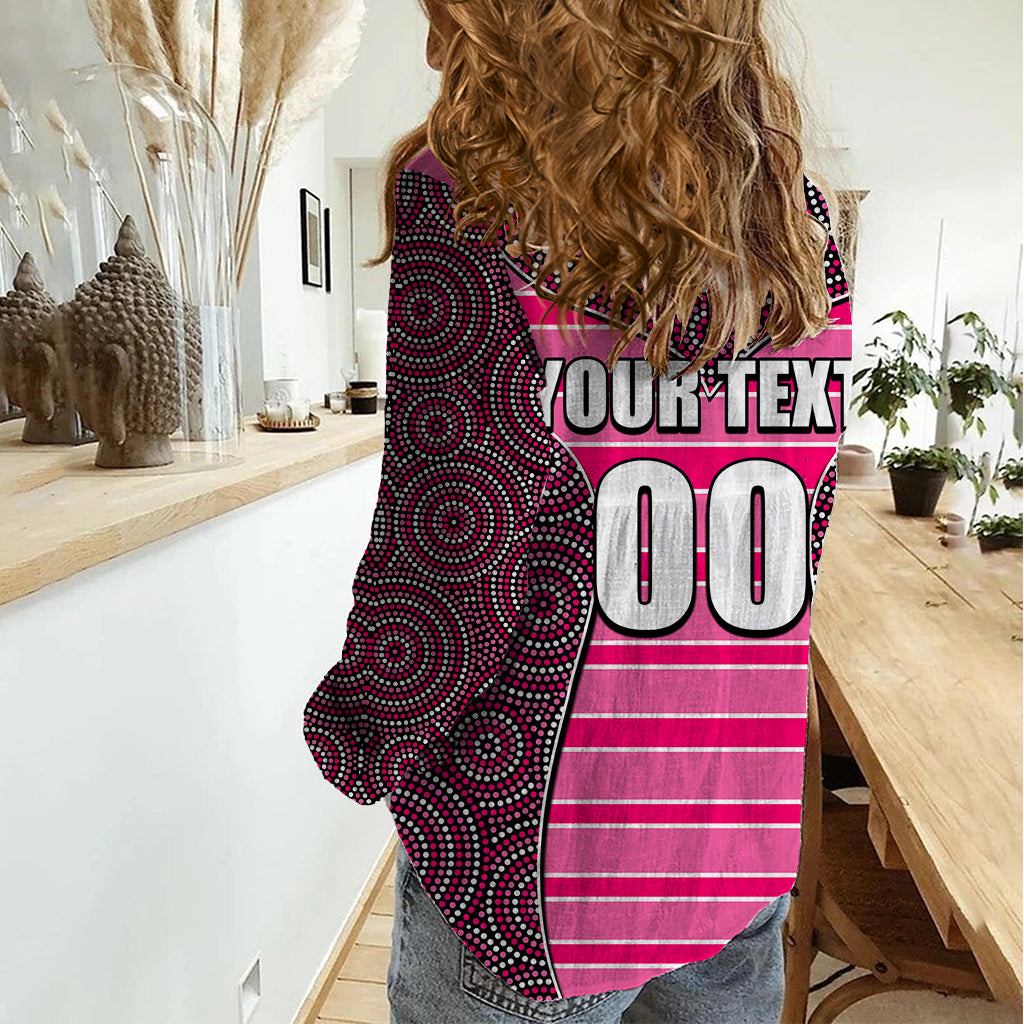 nrl-panthers-women-casual-shirt-mix-dot-aboriginal-pink-version