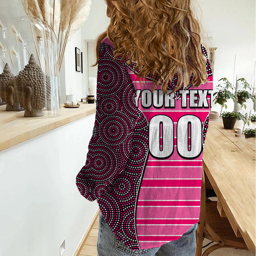 nrl-panthers-women-casual-shirt-mix-dot-aboriginal-pink-version
