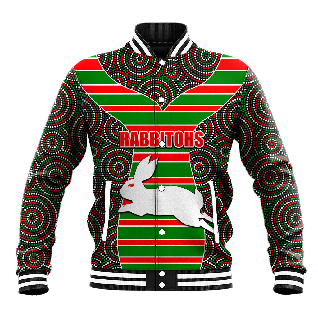 nrl-rabbitohs-baseball-jacket-mix-dot-aboriginal