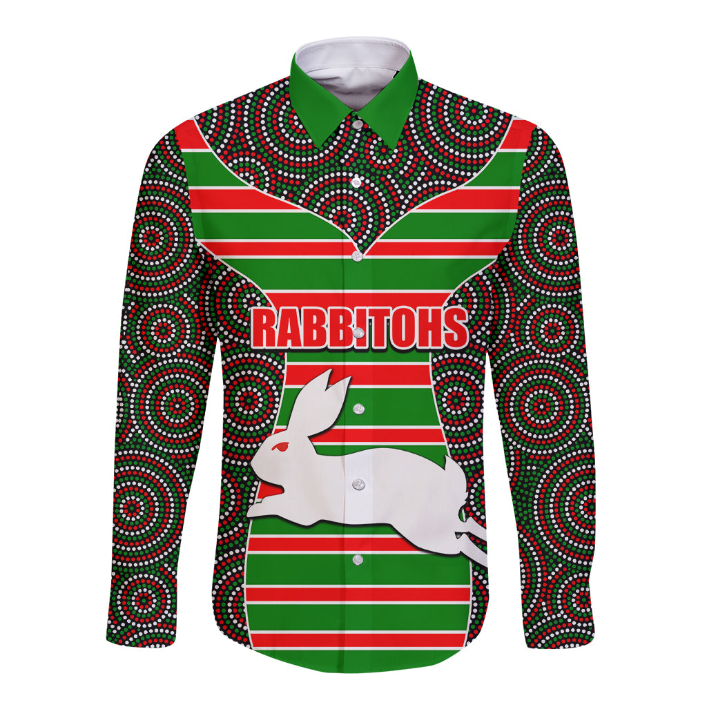 nrl-rabbitohs-long-sleeve-button-shirt-mix-dot-aboriginal