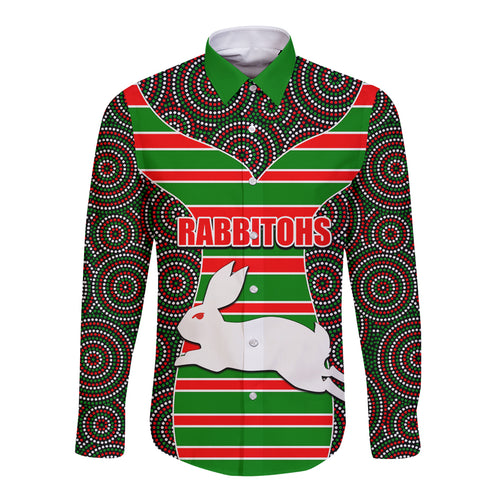 nrl-rabbitohs-long-sleeve-button-shirt-mix-dot-aboriginal