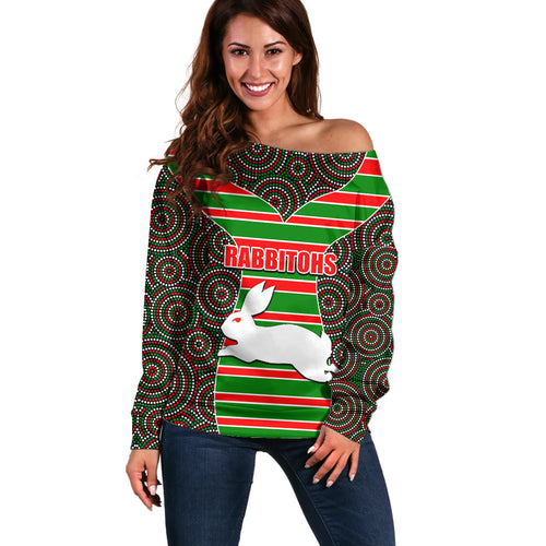 nrl-rabbitohs-off-shoulder-sweater-mix-dot-aboriginal