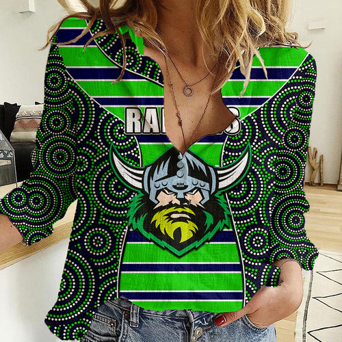 nrl-raiders-women-casual-shirt-mix-dot-aboriginal