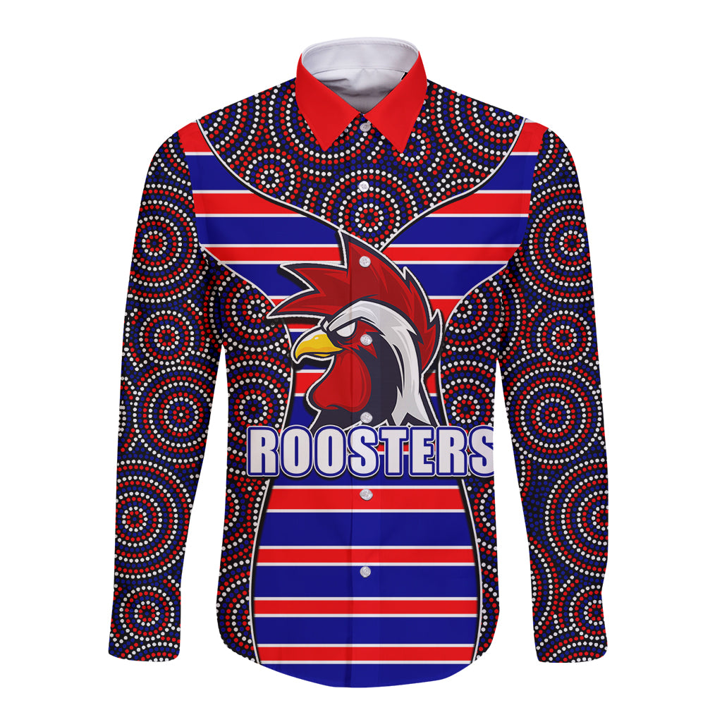 nrl-rooster-long-sleeve-button-shirt-mix-dot-aboriginal
