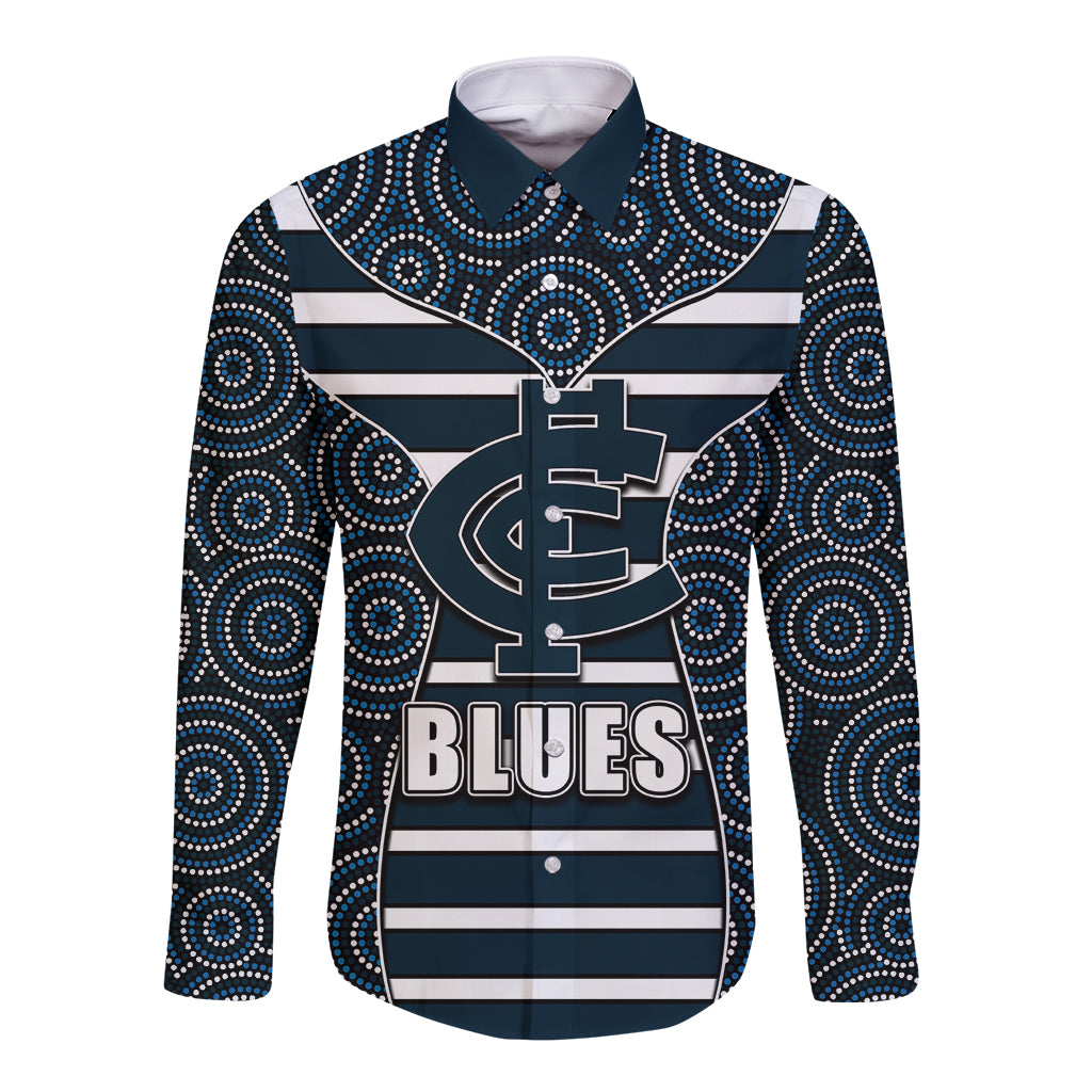 afl-blues-long-sleeve-button-shirt-mix-dot-aboriginal