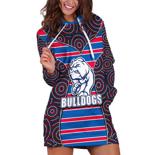 afl-bulldogs-hoodie-dress-mix-dot-aboriginal