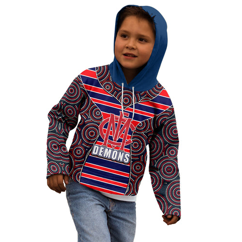 afl-demons-kid-hoodie-mix-dot-aboriginal
