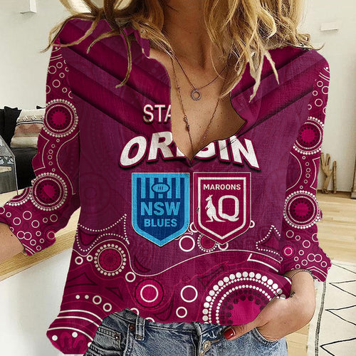 custom-state-of-origin-nsw-blues-vs-qld-maroon-rugby-women-casual-shirt-maroon-style