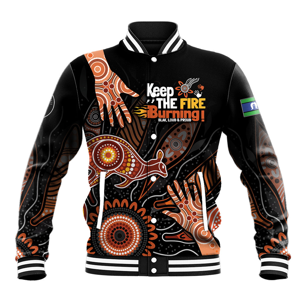 NAIDOC Week 2024 Personalised Baseball Jacket Aboriginal Hand Stencils