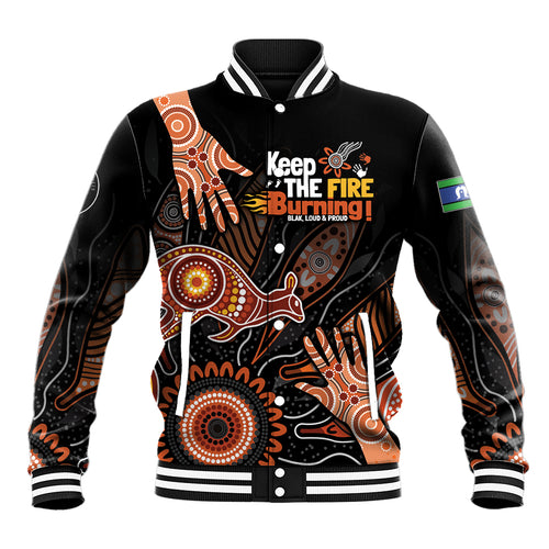 NAIDOC Week 2024 Personalised Baseball Jacket Aboriginal Hand Stencils