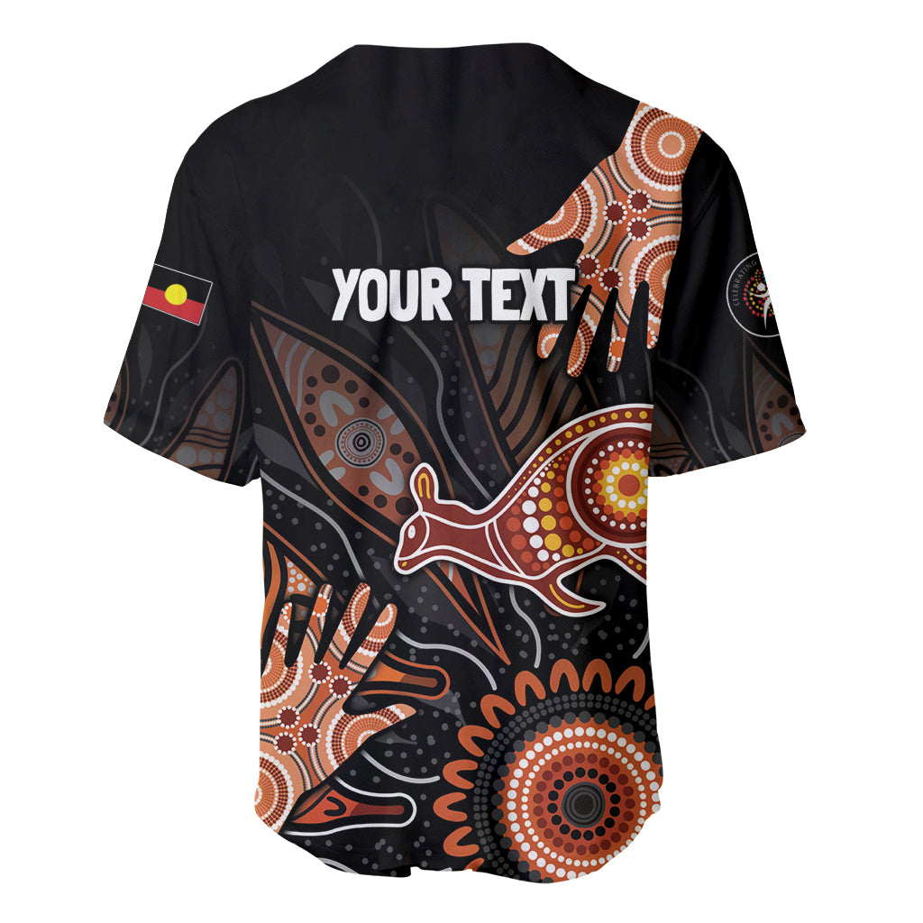 NAIDOC Week 2024 Personalised Baseball Jersey Aboriginal Hand Stencils