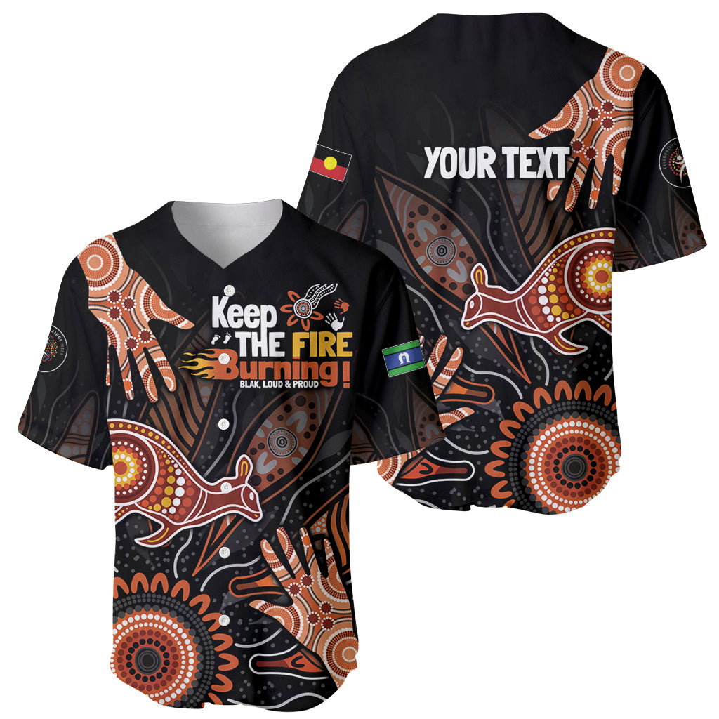 NAIDOC Week 2024 Personalised Baseball Jersey Aboriginal Hand Stencils