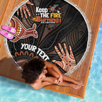 NAIDOC Week 2024 Personalised Beach Blanket Aboriginal Hand Stencils