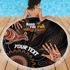 NAIDOC Week 2024 Personalised Beach Blanket Aboriginal Hand Stencils