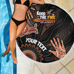 NAIDOC Week 2024 Personalised Beach Blanket Aboriginal Hand Stencils