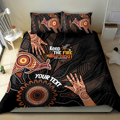 NAIDOC Week 2024 Personalised Bedding Set Aboriginal Hand Stencils