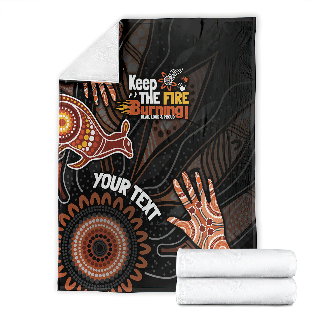 NAIDOC Week 2024 Personalised Blanket Aboriginal Hand Stencils