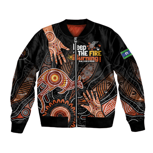 NAIDOC Week 2024 Personalised Bomber Jacket Aboriginal Hand Stencils