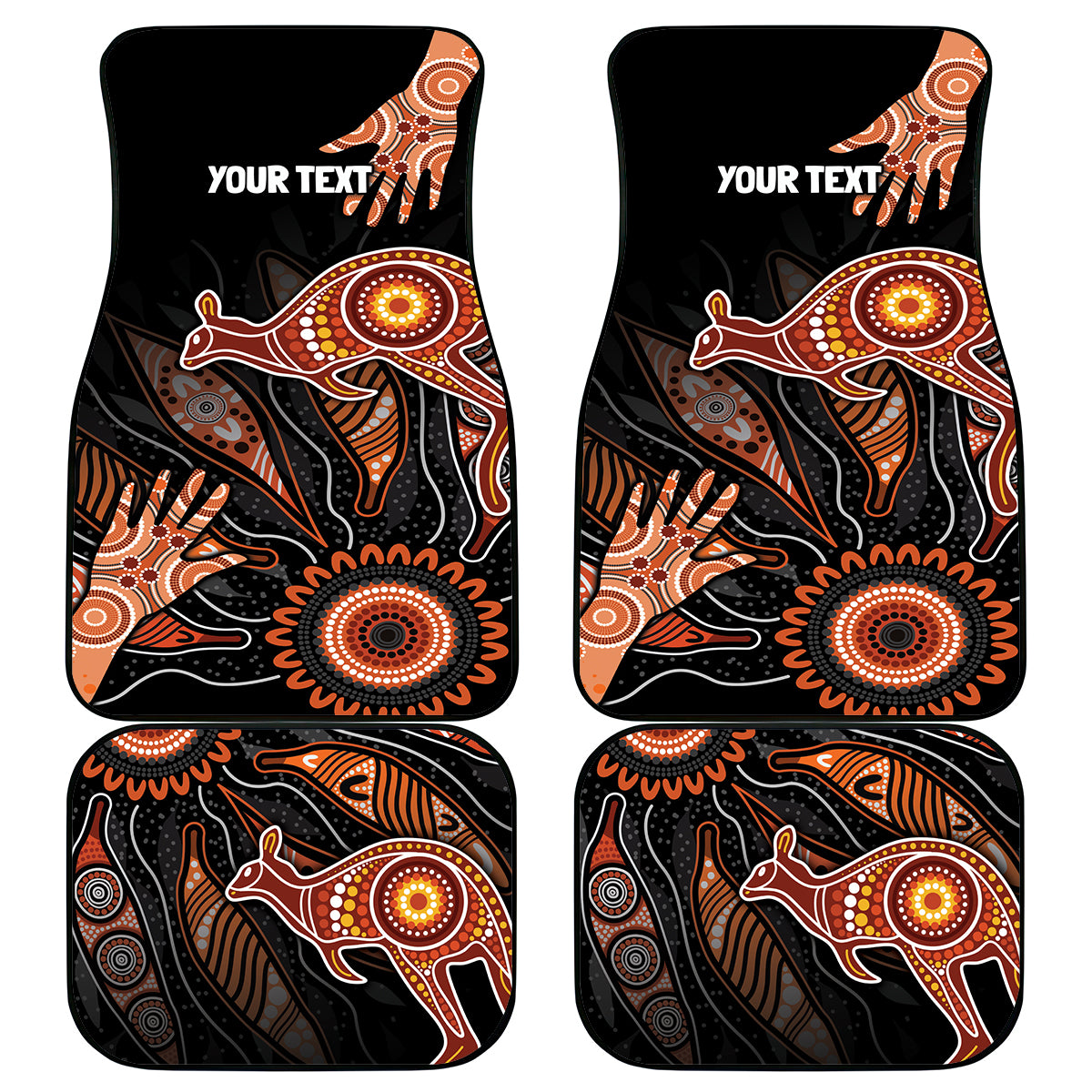 NAIDOC Week 2024 Personalised Car Mats Aboriginal Hand Stencils