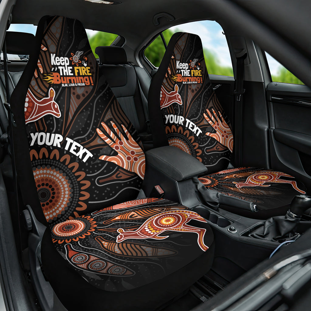 NAIDOC Week 2024 Personalised Car Seat Cover Aboriginal Hand Stencils