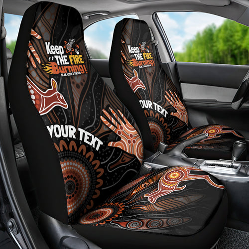NAIDOC Week 2024 Personalised Car Seat Cover Aboriginal Hand Stencils
