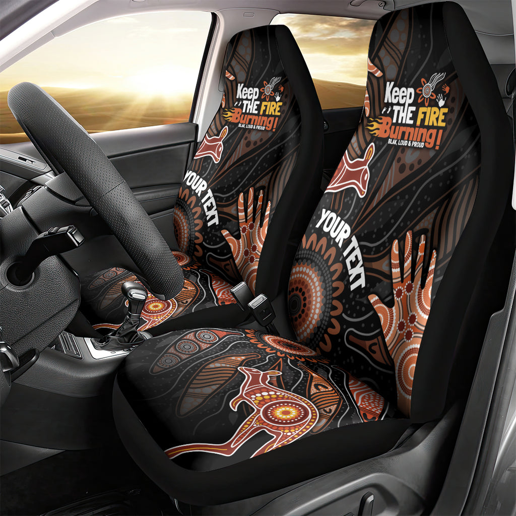 NAIDOC Week 2024 Personalised Car Seat Cover Aboriginal Hand Stencils
