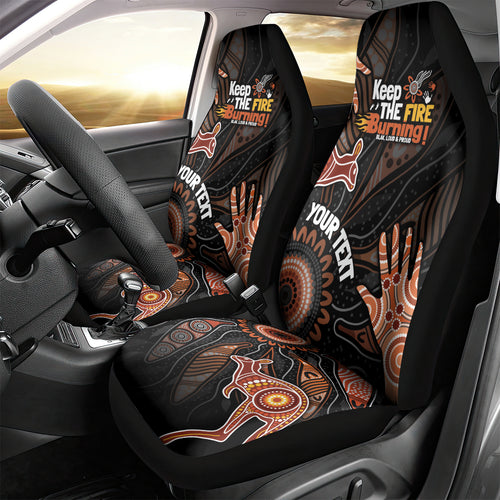 NAIDOC Week 2024 Personalised Car Seat Cover Aboriginal Hand Stencils