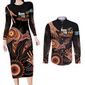 NAIDOC Week 2024 Personalised Couples Matching Long Sleeve Bodycon Dress and Long Sleeve Button Shirt Aboriginal Hand Stencils