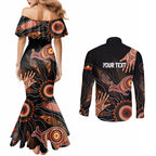 NAIDOC Week 2024 Personalised Couples Matching Mermaid Dress and Long Sleeve Button Shirt Aboriginal Hand Stencils